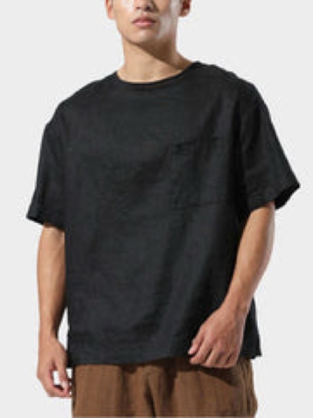 Kidoriman Kaze Men's Linen Short-Sleeve Pocket Shirt
